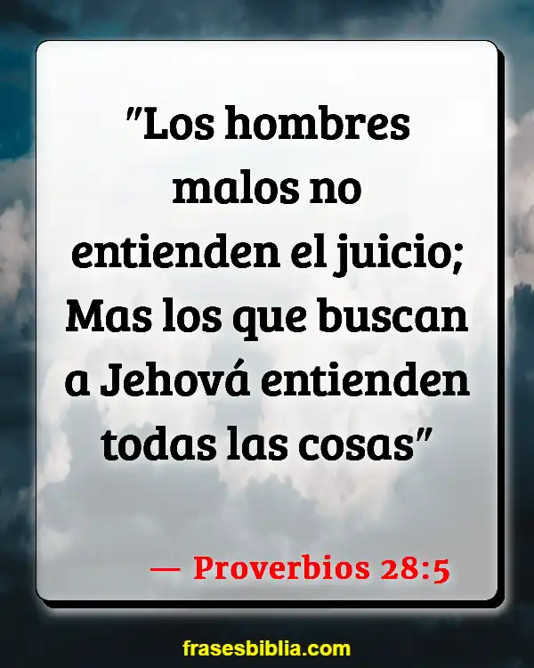 Versículos De La Biblia Injusticia social (Proverbios 28:5)