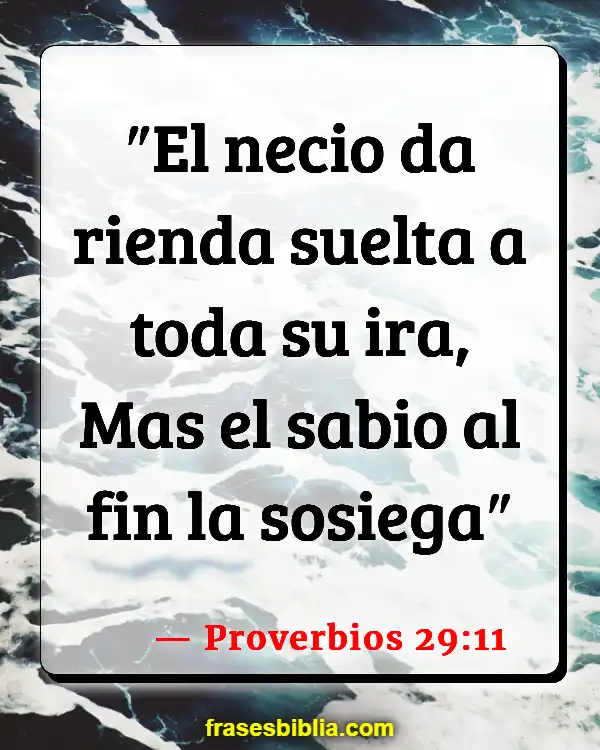 Versículos De La Biblia Controlar la ira (Proverbios 29:11)