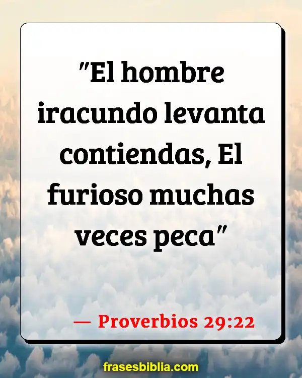Versículos De La Biblia Controlar la ira (Proverbios 29:22)