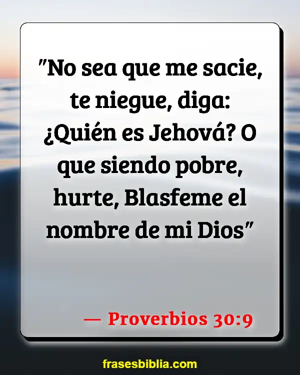 Versículos De La Biblia Jurar y maldecir (Proverbios 30:9)