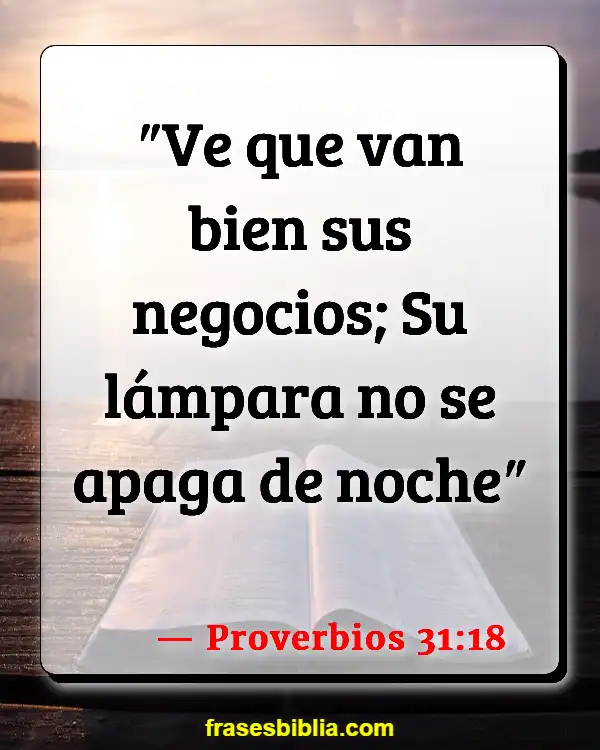 Versículos De La Biblia Negociar acciones (Proverbios 31:18)