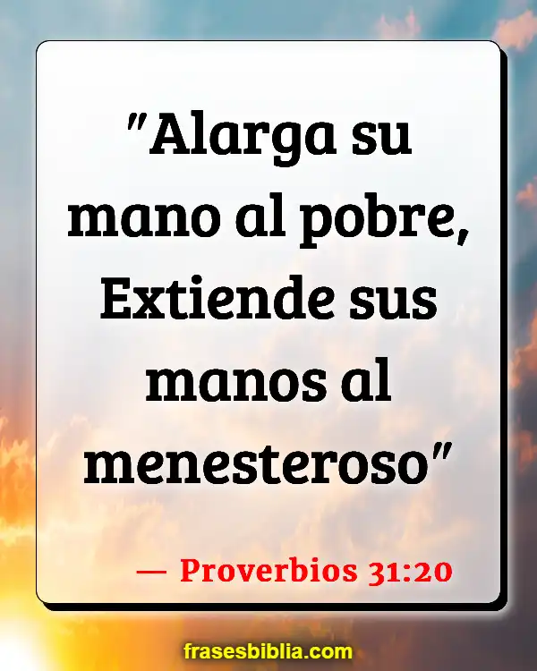 Versículos De La Biblia Mujer joven (Proverbios 31:20)
