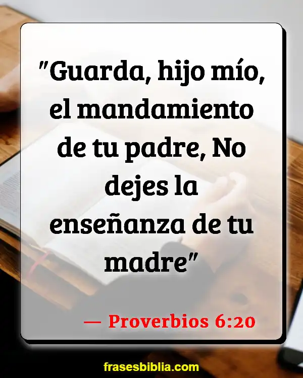 Versículos De La Biblia Madres trabajadoras (Proverbios 6:20)