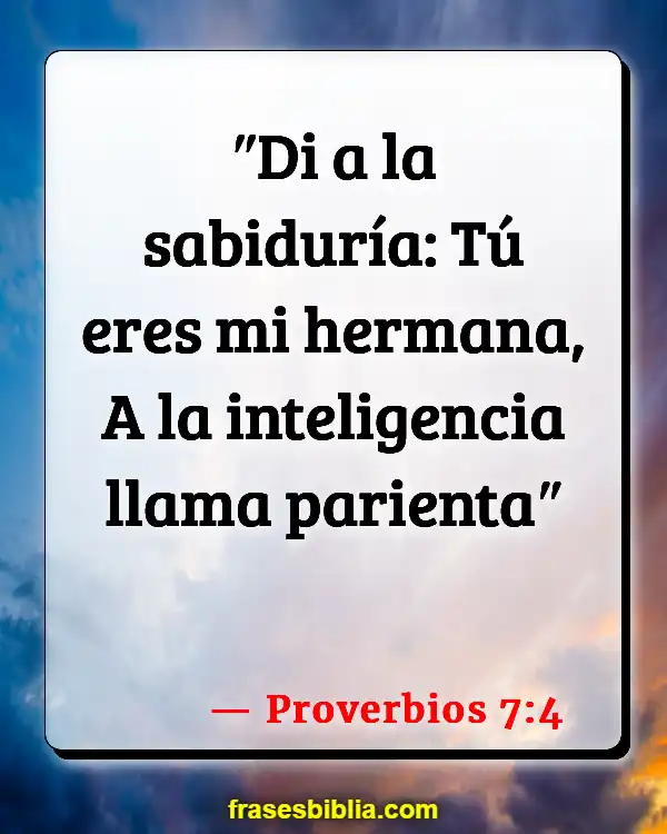 Versículos De La Biblia Hermanas gemelas (Proverbios 7:4)