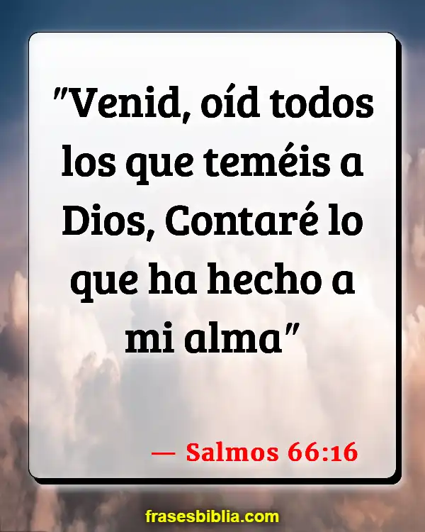 Versículos De La Biblia Dar testimonio (Salmos 66:16)
