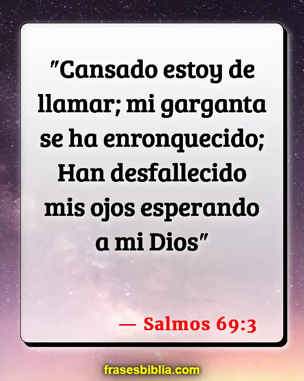Versículos De La Biblia Cansancio (Salmos 69:3)