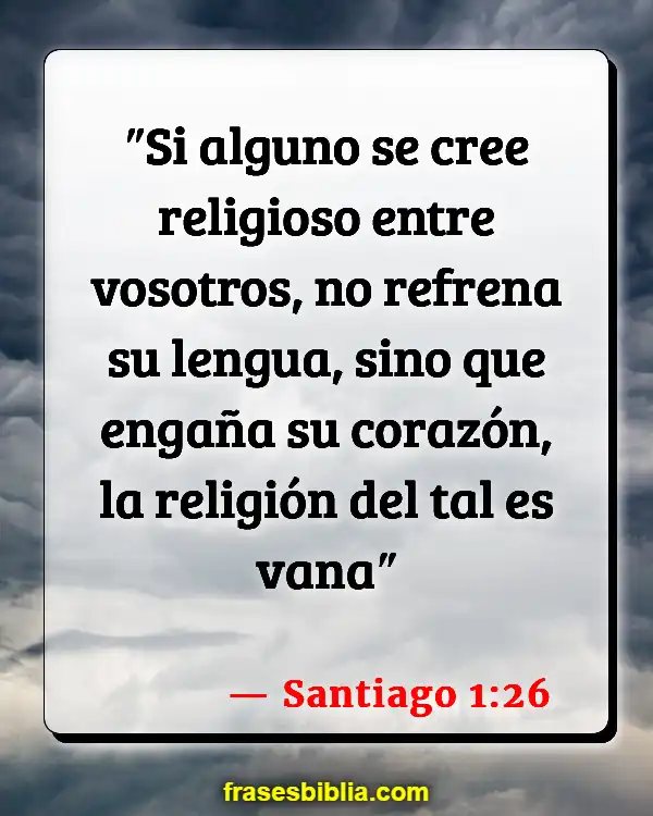 Versículos De La Biblia Sus palabras (Santiago 1:26)