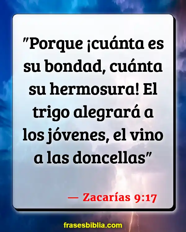 Versículos De La Biblia Odres de vino (Zacarías 9:17)